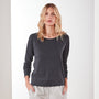 Vintage French Terry Sweatshirt in Asphalt Pigment | James Perse Los Angeles