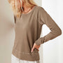 Vintage Fleece Long Sleeve Sweatshirt In Fawn Pigment | James Perse Los Angeles