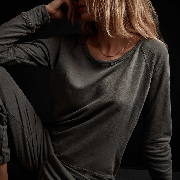 Vintage French Terry Sweatshirt - Jungle Pigment | James Perse Los Angeles