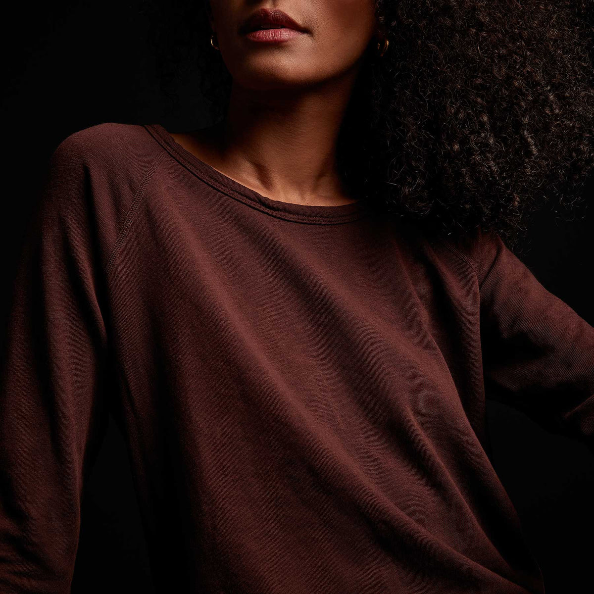 Vintage French Terry Sweatshirt - Maroon | James Perse Los Angeles
