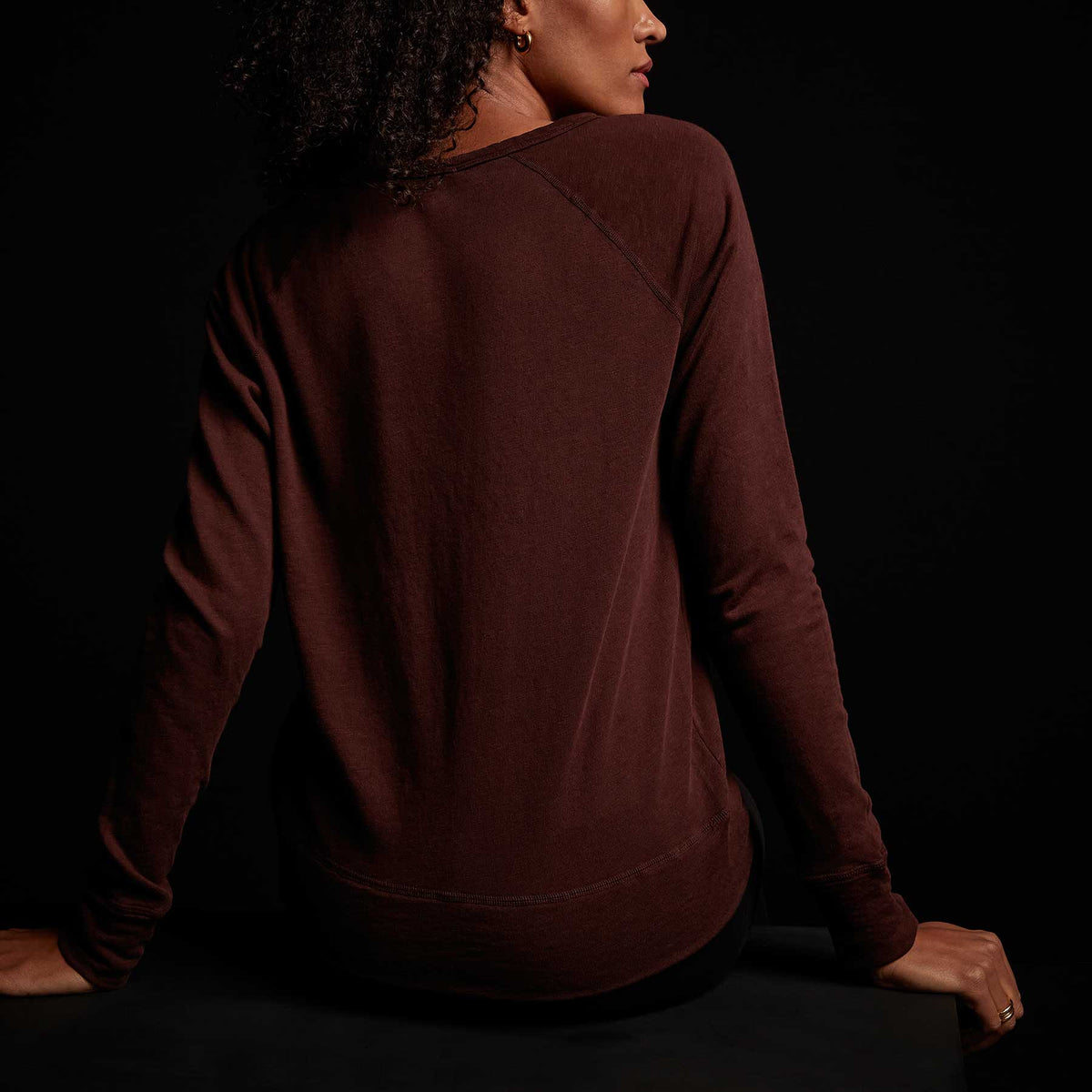 Vintage French Terry Sweatshirt - Maroon | James Perse Los Angeles