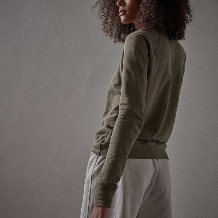 Vintage French Terry Sweatshirt - Old Whiskey Pigment | James Perse Los Angeles
