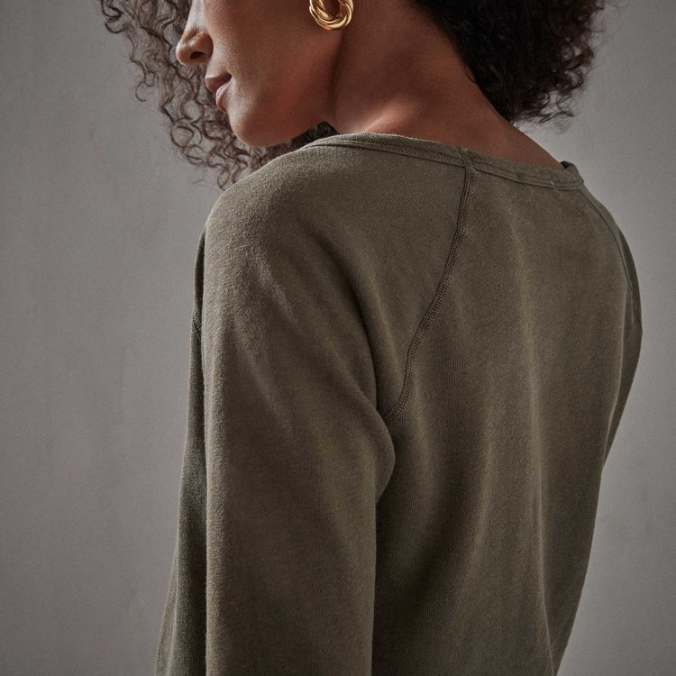Vintage French Terry Sweatshirt - Old Whiskey Pigment | James Perse Los Angeles