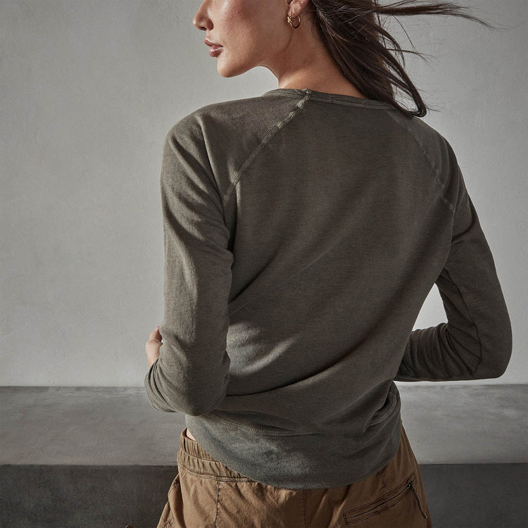 Vintage French Terry Sweatshirt in Platoon Pigment | James Perse Los Angeles