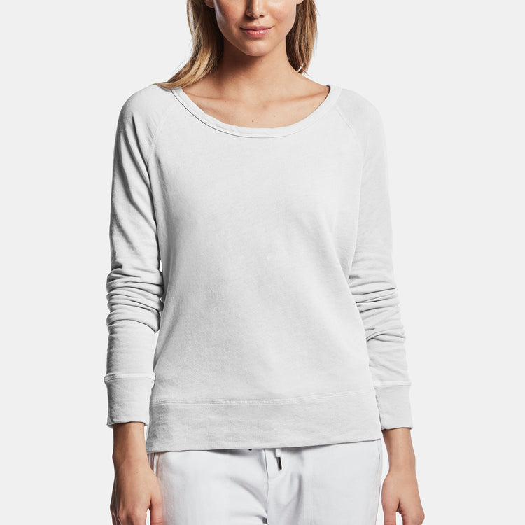 Vintage French Terry Sweatshirt in Pearl Pigment | James Perse Los Angeles