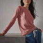 Vintage French Terry Sweatshirt in Strawberry Pigment | James Perse Los Angeles