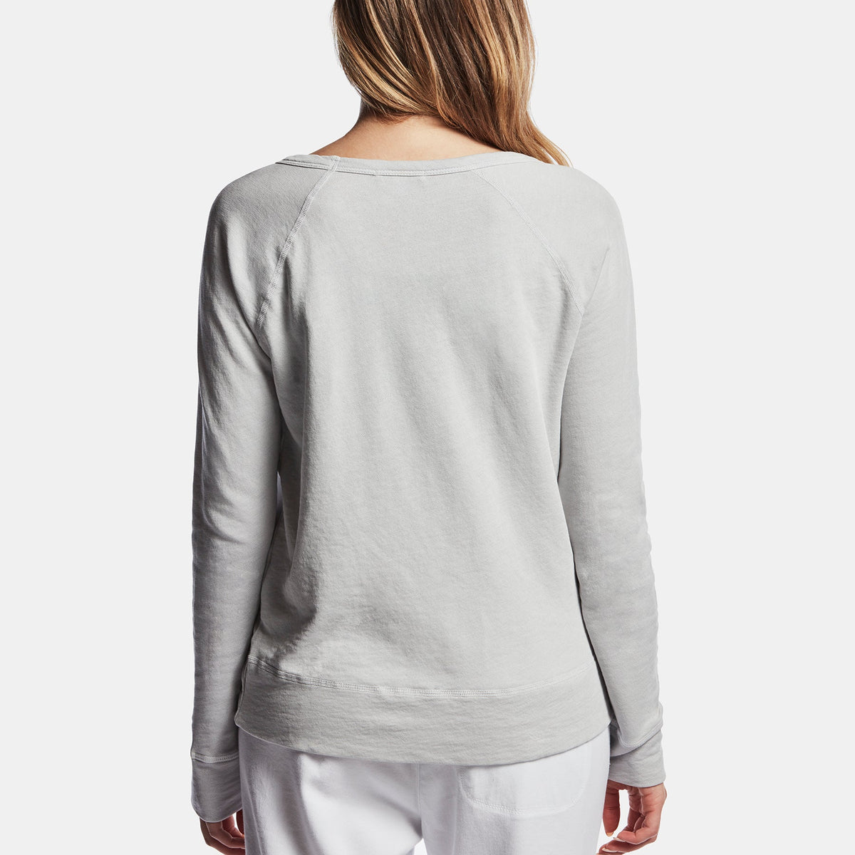 Vintage Fleece Long Sleeve Sweatshirt In Pearl Pigment | James Perse Los Angeles
