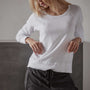Vintage French Terry Sweatshirt - White | James Perse Los Angeles