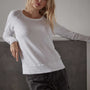 Vintage French Terry Sweatshirt - White | James Perse Los Angeles