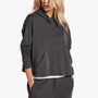 Vintage French Terry Cropped Hoody in Asphalt Pigment | James Perse Los Angeles