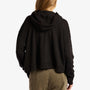 Vintage French Terry Cropped Hoody - Black | James Perse Los Angeles
