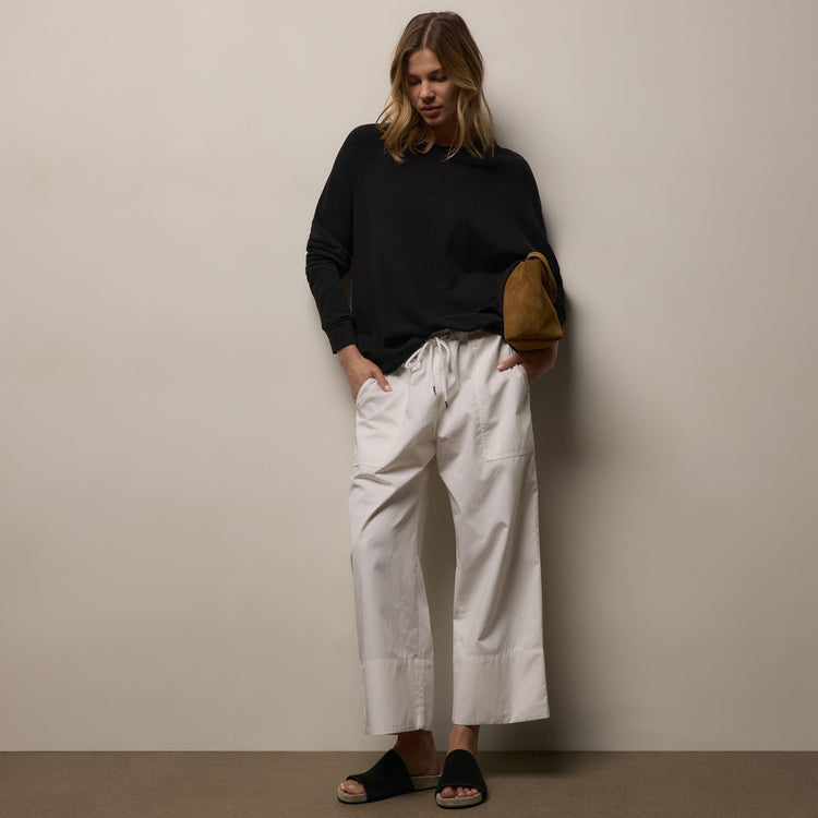 Vintage French Terry Relaxed Sweatshirt - Black