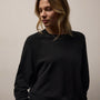 Vintage French Terry Relaxed Sweatshirt in Black | James Perse Los Angeles