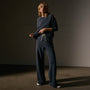 Vintage French Terry Relaxed Sweatshirt  in Blue Noir Pigment | James Perse Los Angeles