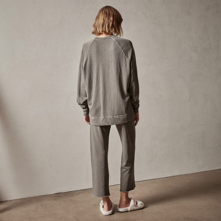 Vintage French Terry Relaxed Sweatshirt in Burro Pigment | James Perse Los Angeles