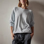 Vintage French Terry Relaxed Sweatshirt in Baby Blue Pigment | James Perse Los Angeles