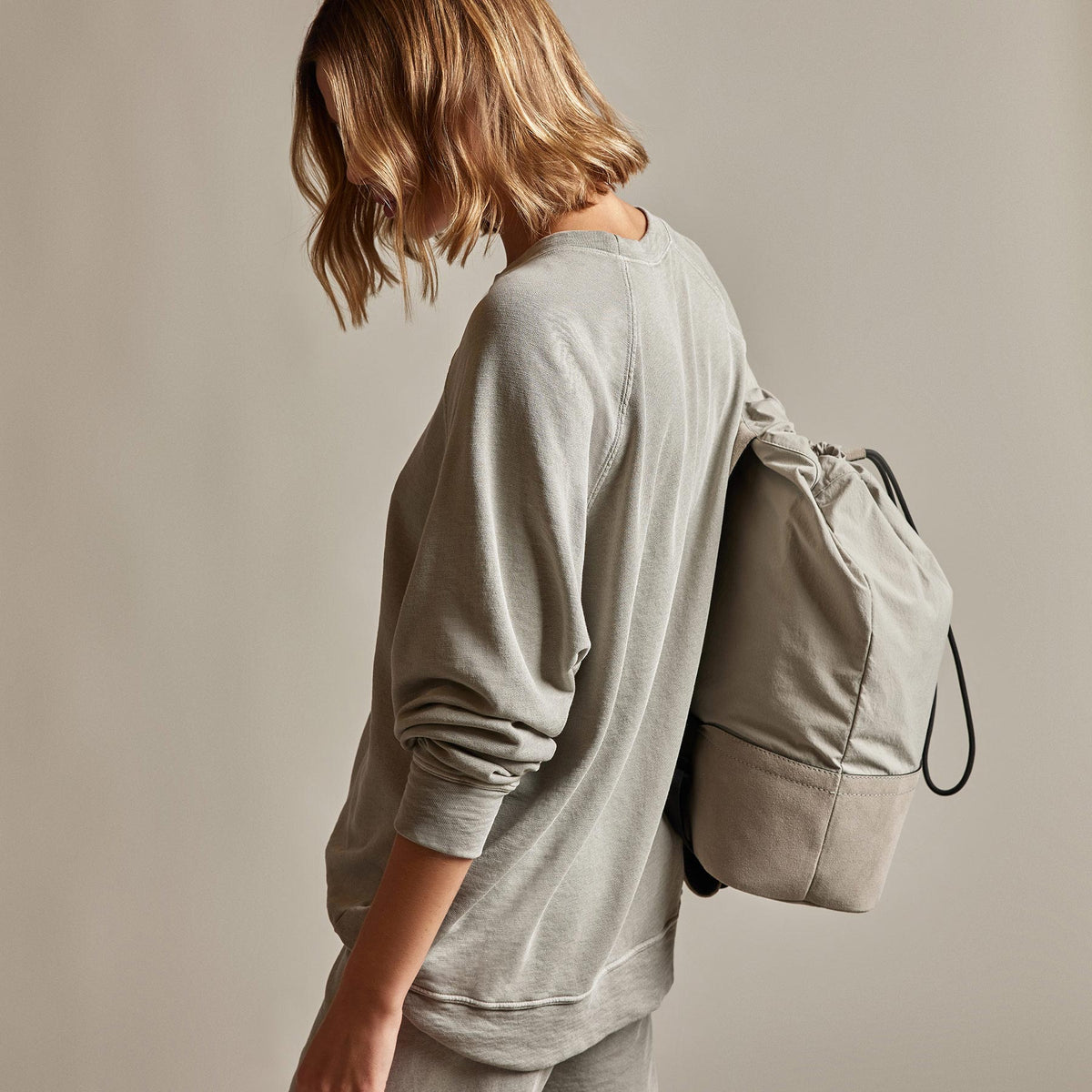 Vintage French Terry Relaxed Sweatshirt in Dapple Pigment | James Perse Los Angeles