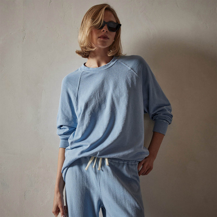 Vintage French Terry Relaxed Sweatshirt in Delta Pigment | James Perse Los Angeles