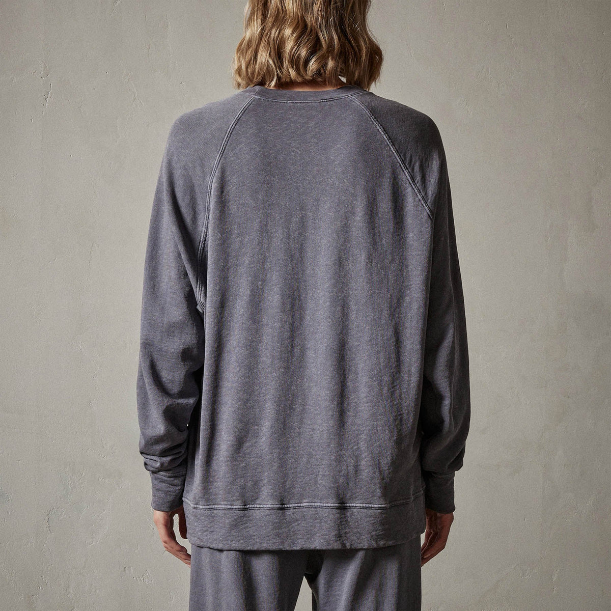 Vintage French Terry Relaxed Sweatshirt in Flannel Pigment | James Perse Los Angeles