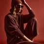 Vintage French Terry Relaxed Sweatshirt in Goji Pigment | James Perse Los Angeles