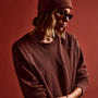 Vintage French Terry Relaxed Sweatshirt in Goji Pigment | James Perse Los Angeles