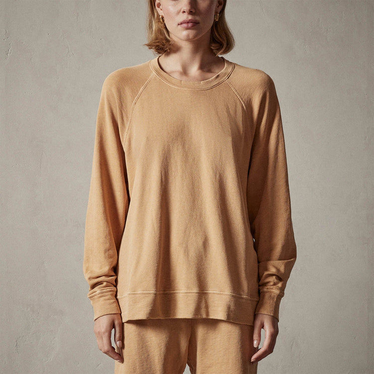 Vintage French Terry Relaxed Sweatshirt in Guava Pigment | James Perse Los Angeles