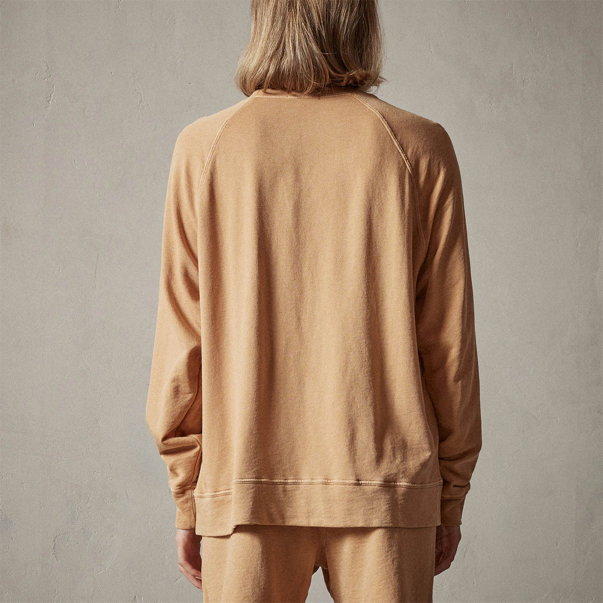 Vintage French Terry Relaxed Sweatshirt in Guava Pigment | James Perse Los Angeles