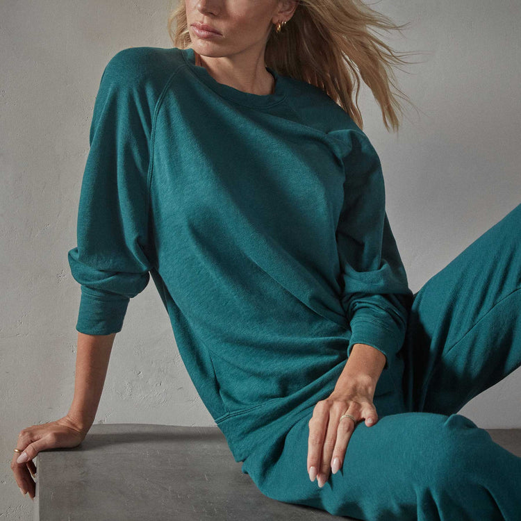 Vintage French Terry Relaxed Sweatshirt - Jewel | James Perse Los Angeles