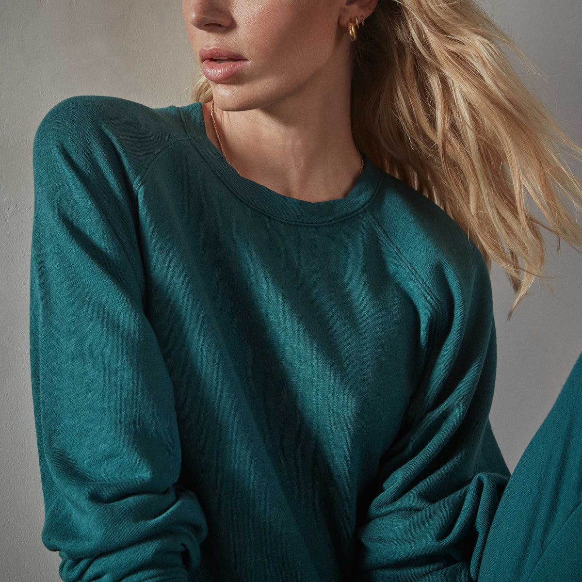 Vintage French Terry Relaxed Sweatshirt - Jewel | James Perse Los Angeles