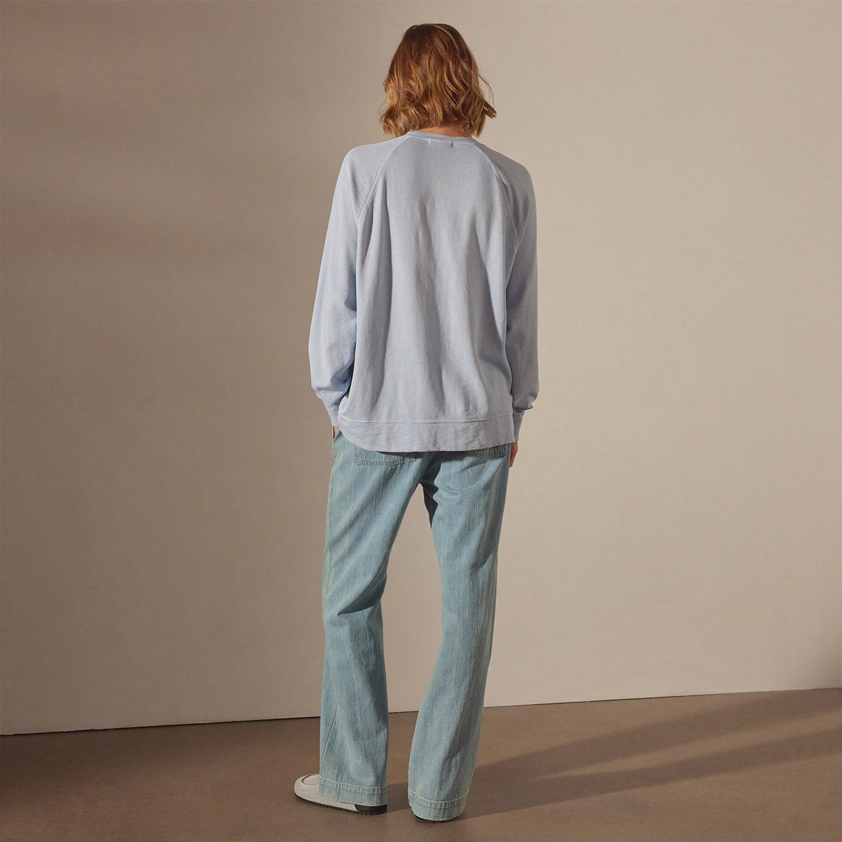 Vintage French Terry Relaxed Sweatshirt in Open Sky Pigment | James Perse Los Angeles