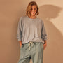 Vintage French Terry Relaxed Sweatshirt in Open Sky Pigment | James Perse Los Angeles
