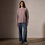 Vintage French Terry Relaxed Sweatshirt in Red Ash Pigment | James Perse Los Angeles