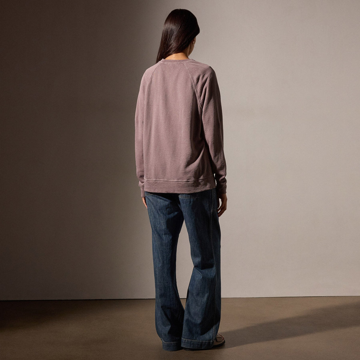 Vintage French Terry Relaxed Sweatshirt in Red Ash Pigment | James Perse Los Angeles