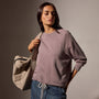 Vintage French Terry Relaxed Sweatshirt in Red Ash Pigment | James Perse Los Angeles