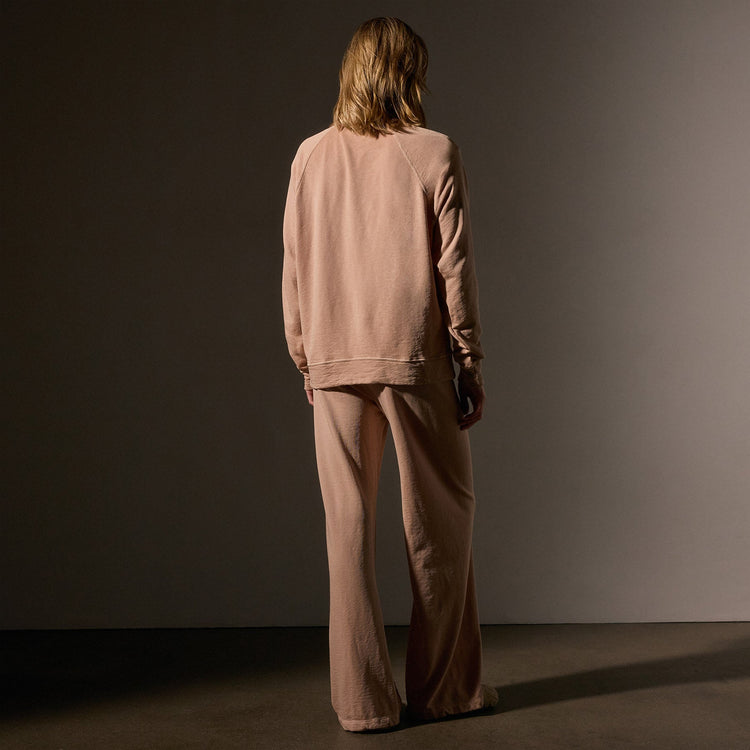 Vintage French Terry Relaxed Sweatshirt in Rose Nude Pigment | James Perse Los Angeles