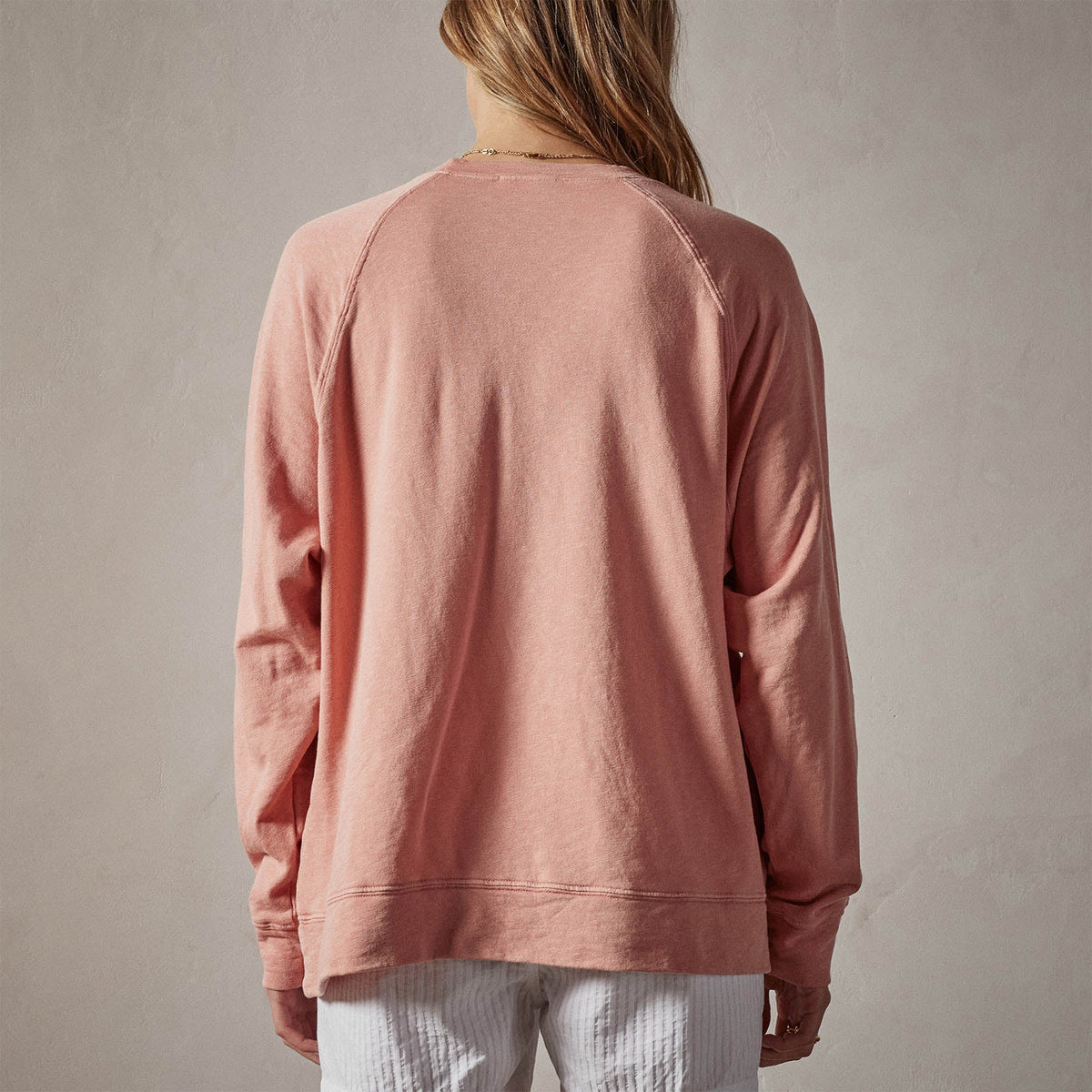 Vintage French Terry Relaxed Sweatshirt in Spritz Pigment | James Perse Los Angeles 