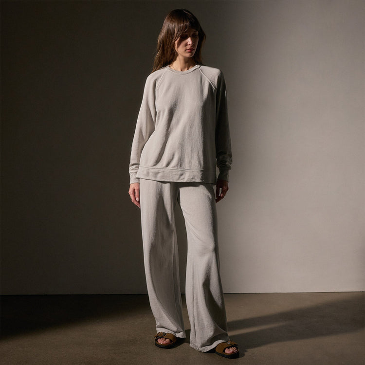 Vintage French Terry Relaxed Sweatshirt in Salt Pigment | James Perse Los Angeles