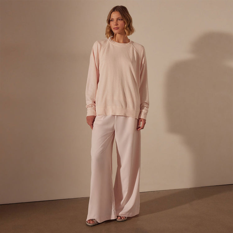 Vintage French Terry Relaxed Sweatshirt in Zephyr Pigment | James Perse Los Angeles