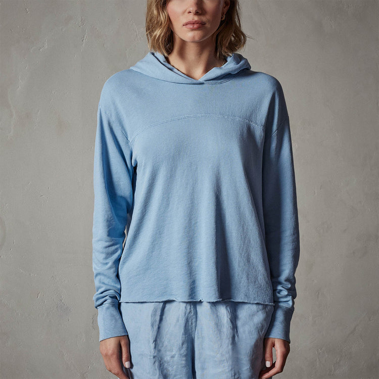 Hooded Sweat Top in Delta Pigment | James Perse Los Angeles