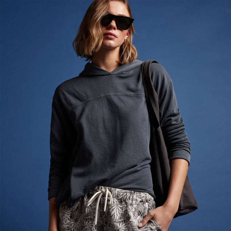 Hooded Sweat Top in Maine Pigment | James Perse Los Angeles