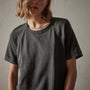 Short Sleeve Sweat Top in Carbon Pigment | James Perse Los Angeles