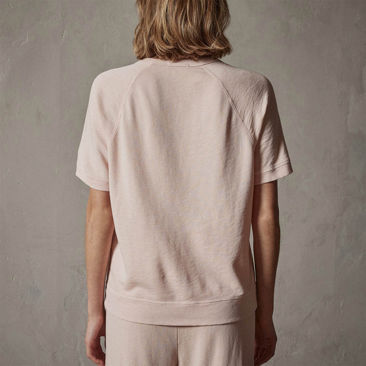 Short Sleeve Sweat Top in Nougat Pigment | James Perse Los Angeles