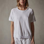 Short Sleeve Sweat Top in White | James Perse Los Angeles