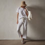 Short Sleeve Sweat Top in White | James Perse Los Angeles