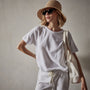 Short Sleeve Sweat Top in White | James Perse Los Angeles