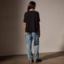 French Terry  Boxy Short Sleeve Tee in Black | James Perse Los Angeles