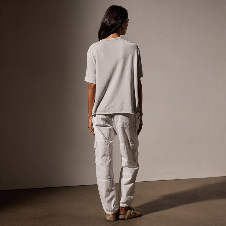 French Terry  Boxy Short Sleeve Tee in Salt Pigment | James Perse Los Angeles