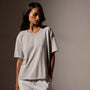 French Terry  Boxy Short Sleeve Tee in Salt Pigment | James Perse Los Angeles