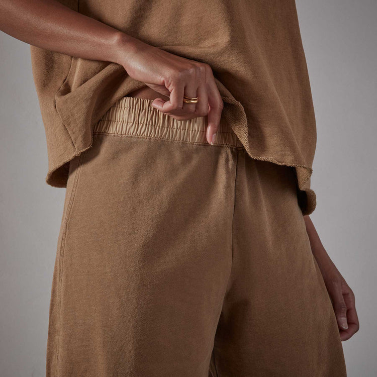 French Terry Boyfriend Short - Bronze Pigment | James Perse Los Angeles
