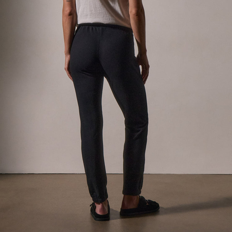 French Terry Sweatpant in Black | James Perse Los Angeles
